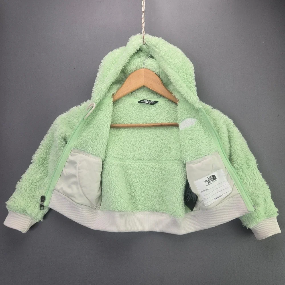 The North Face Oso Hoodie Fleece Jacket 2T Mint Green Full Zip Hooded Soft Warm